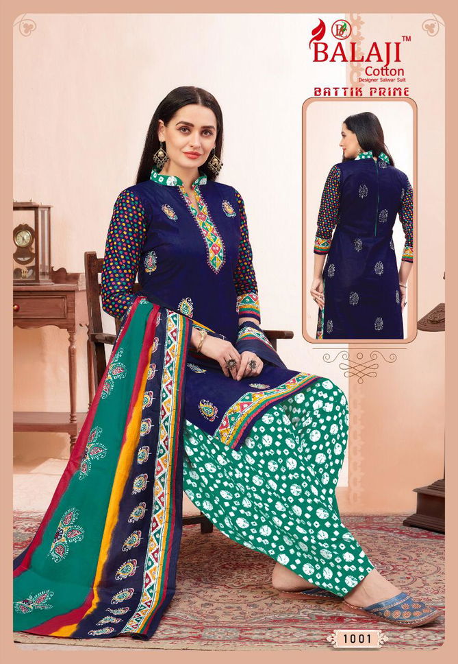 Balaji Batik Prime 1 Latest Fancy Designer Casual Wear Pure Printed Cotton Dress Material
