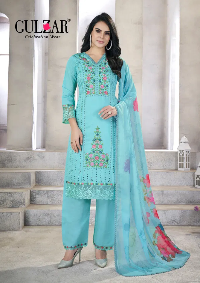 Zohra Gulzar Viscose Roman Silk Kurti Plazzo With Dupatta Wholesale Online