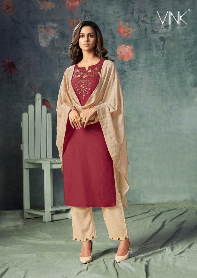 Vink Hazel Latest Collection Of Pure Viscose With Handwork & Embroidery With Pant And Dupatta