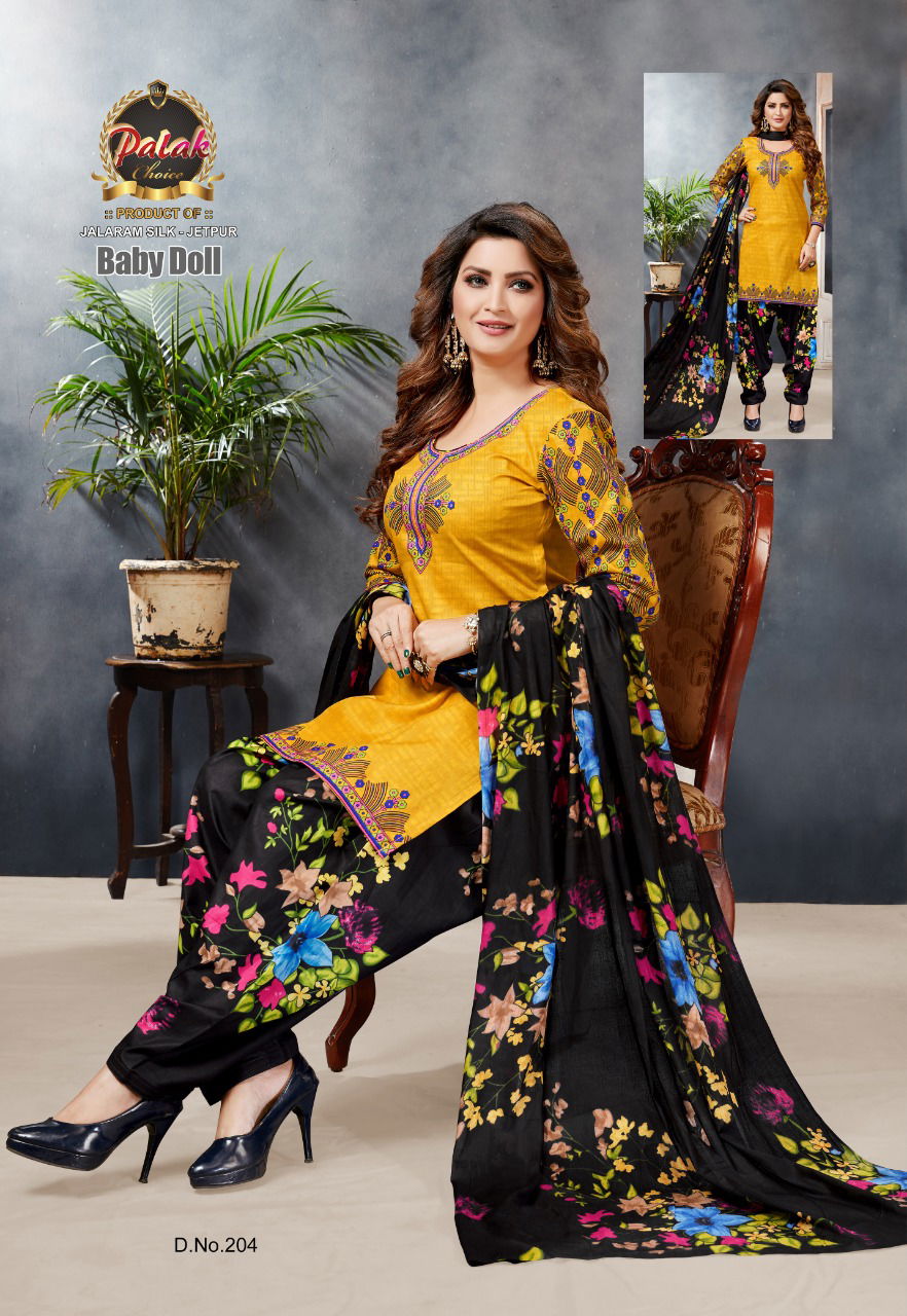 Palak Baby Doll Vol 2 Latest Designer Pure Printed Cotton Dress Material Collection