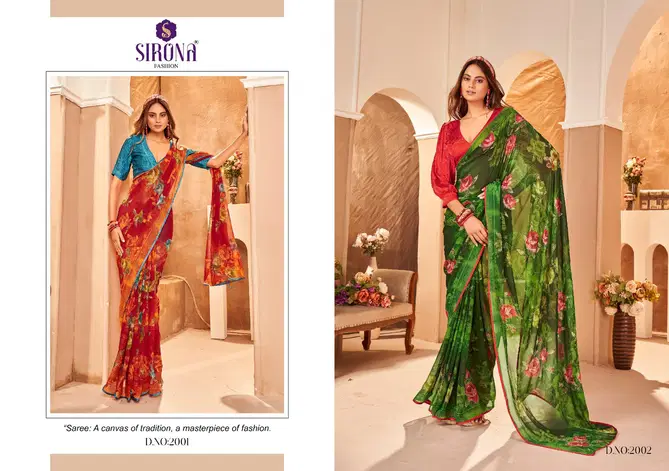 Suvali By Sirona Georgette Designer Sarees Wholesale Shop In India