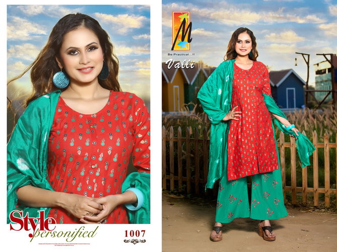 Master Valli Latest Designer Ethnic Wear Rayon Printed Ready Made Collection