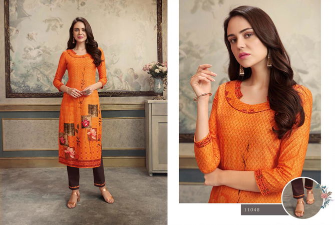 Kalaroop Lotus Latest fancy Designer Casual Wear Kurti With Pant Collection
