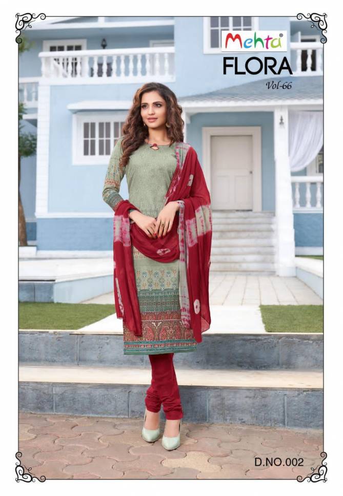 Mehta Flora 66 Latest fancy Regular Casual Wear Pure Cotton Printed Cotton Dress Material Collection
