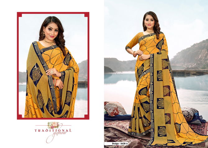 Leena Latest Fancy Regular Casual Wear Georgette Fancy Printed Saree Collection
