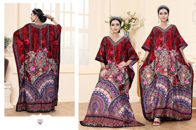 JUGNII GAZAL-THE KAFTAN COLLECTION VOL-19 LATEST DESIGN AND SMOOTH SHIMMER COTTON FABRIC  