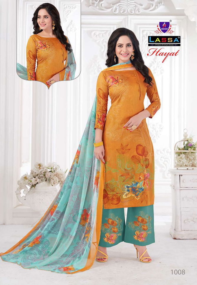 Arihant Lassa Hayat Printed Cotton Casual Wear Dress Material Collection
