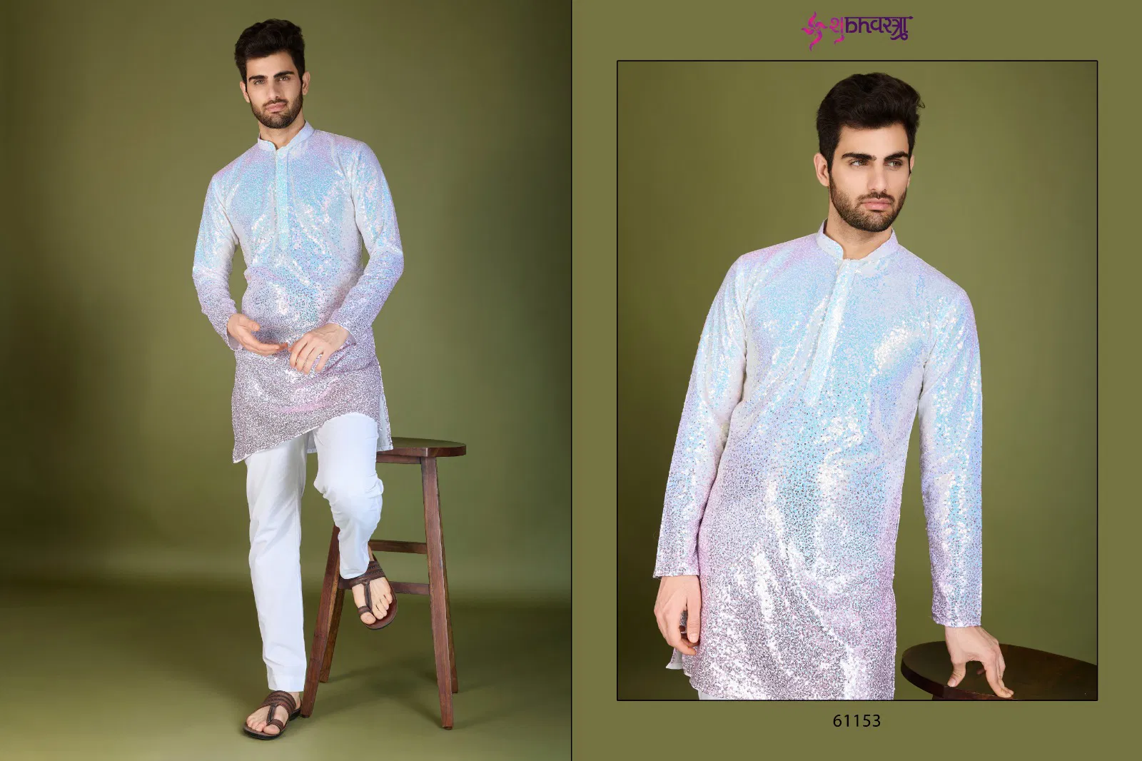 Modern Ethnics 2 By Shubhvastra Georgette Mens Kurta Suppliers In India