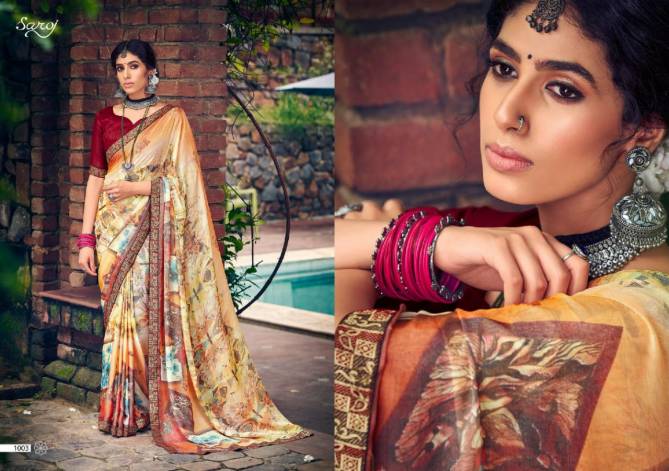 Saroj Delight Beautiful Digital Printed Ethnic Regular Wear Designer Saree Collection
