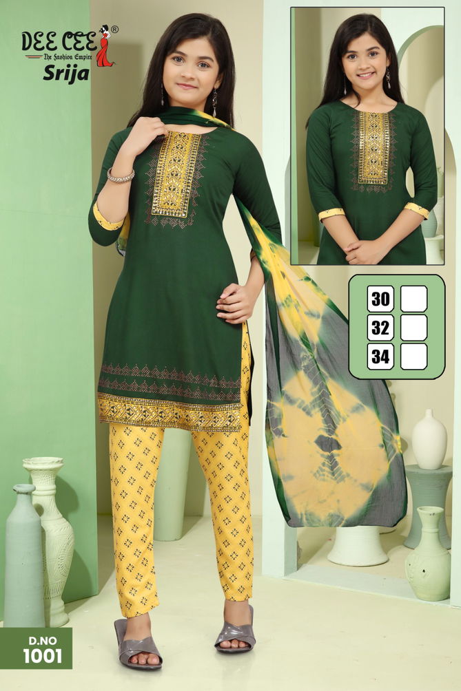 Srija By Deecee Kids Girl Wear Kurti With Bottom Dupatta Wholesale In India