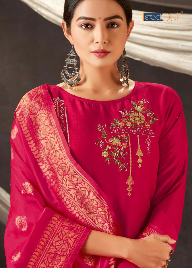 STOCK OUT MAYURI Latest Fancy Designer Festive Wear Jam Silk Bamber silk Work salwar Suit Collection