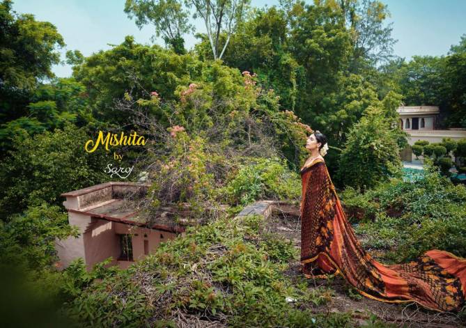 Saroj Mishita Festive Wear Georgette with Beautiful Designs Saree Collection
