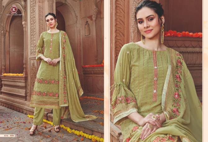 Kala Milan Designer Fancy Wedding Wear Georgette Worked Top With Four Side Less Dupatta Dress Material Collection
