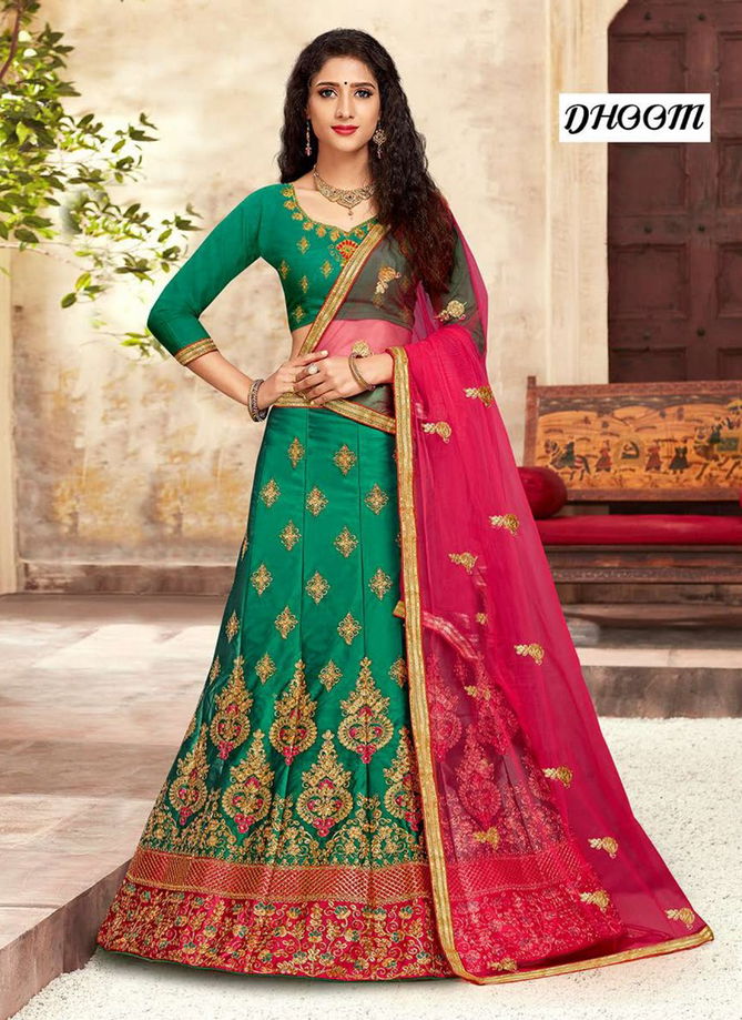 Saanchi Dhoom Wedding Designer Bridle Embroidered Silk Lehenga Choli Collection 