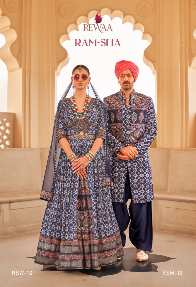 Ram-Sita By Rewaa Designer Bride And Groom Couple Wedding Wear Clothing Manufacturers