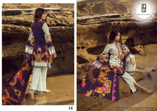 Emaan Adeel 2 Regular Wear Pure Lawn Cotton Printed Exclusive Collection