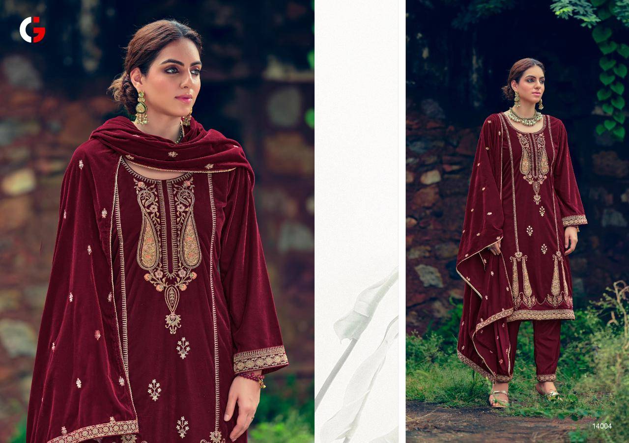 Maria B By Gull Jee Velvet Salwar Kameez Orders In India