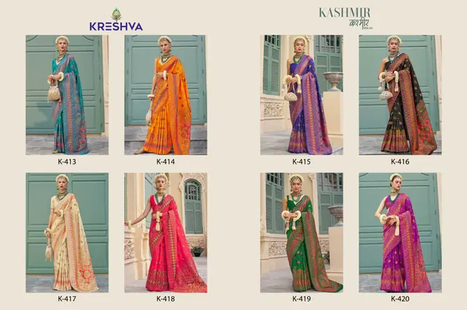 Kashmir Vol 2 By Kreshva Banarasi Silk Wedding Wear Saree Wholesale In India