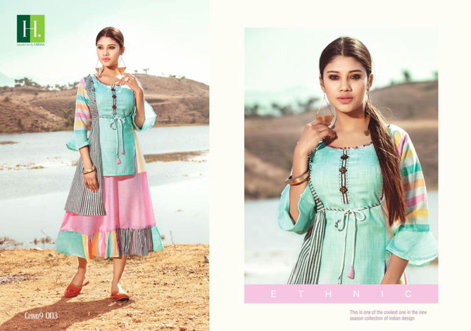 Hirwa Cloud 9 Latest Fancy Heavy Designer Festive Wear Kurtis Collection 