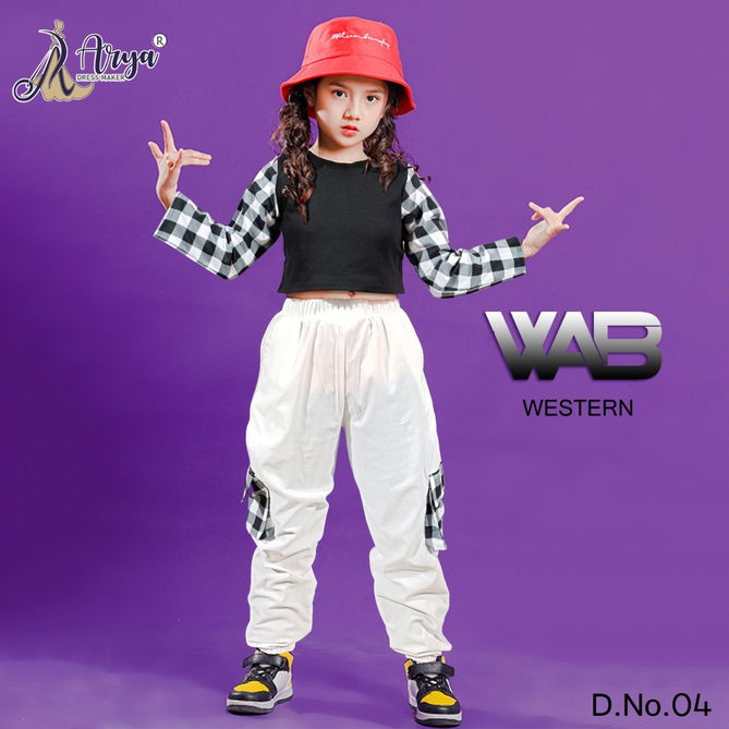 Web Western Children By Arya Lycra Digital Print Kids Girlswear Catalog