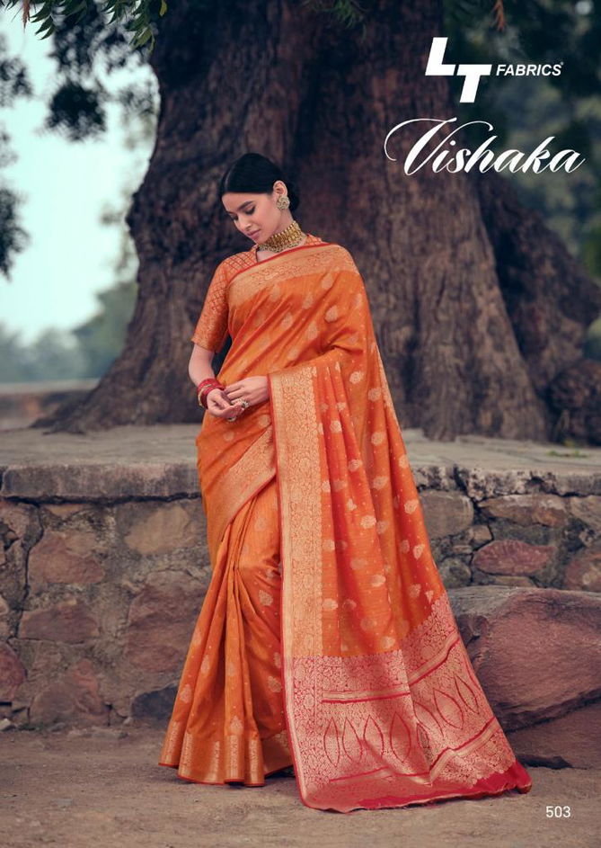 Lt Vishaka  Silk Latest fancy Designer Festive Wear Silk Heavy Sarees Collection