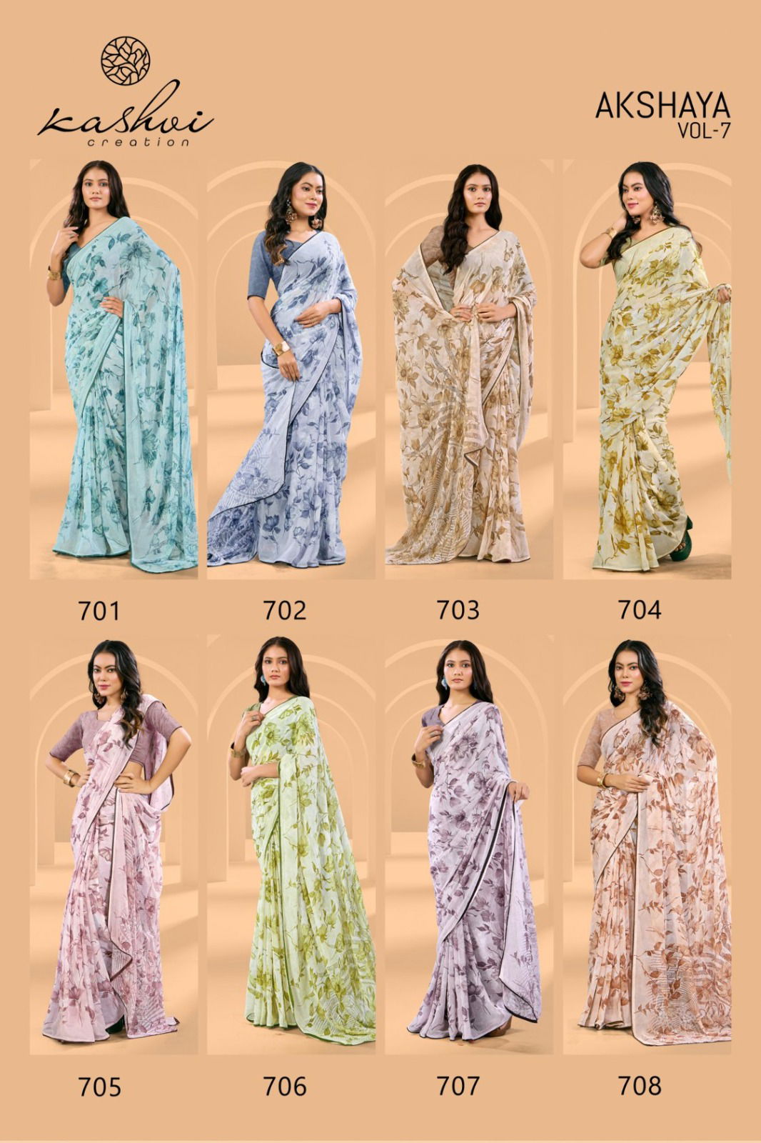 Kashvi Weightless by Akshaya Vol 7  Daily Wear Sarees Suppliers In India