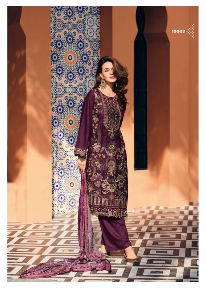 Raahi By Gull Jee Embroidery Pashmina Dress Material 