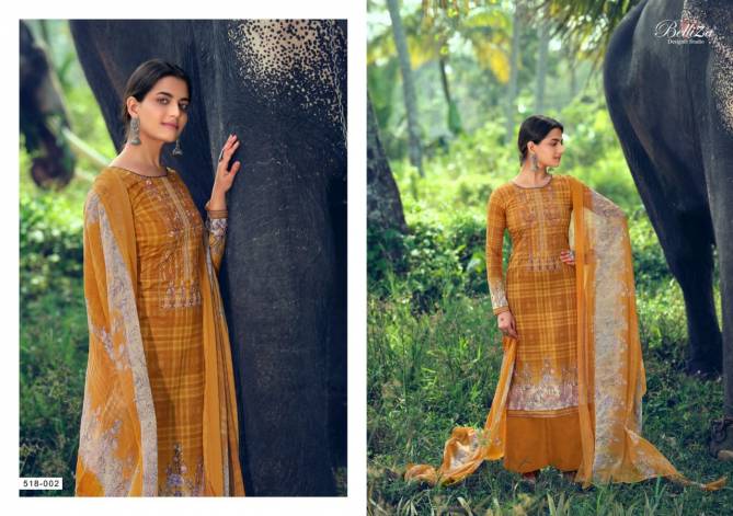 Belliza Nova Pure Premium Cotton Print with Heavy Fancy Embroidery Dress Material Collection
