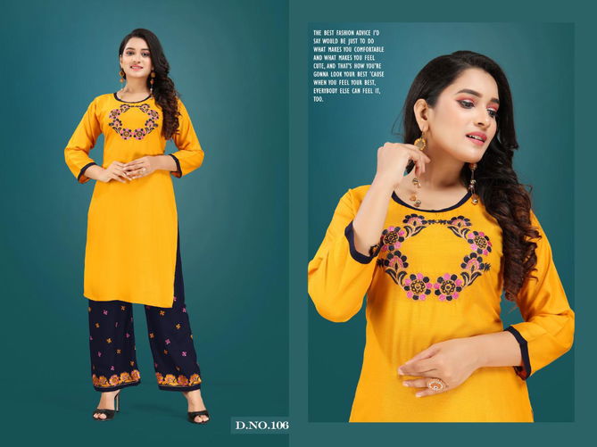 Plazo Queen Latest Collection Of New Fancy Designer Party Wear Embroidered Kurtis With Plazo