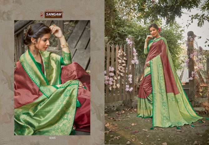 Sangam Kalighata Silk Latest Fancy Designer Festive Wear Silk Sarees Collection
