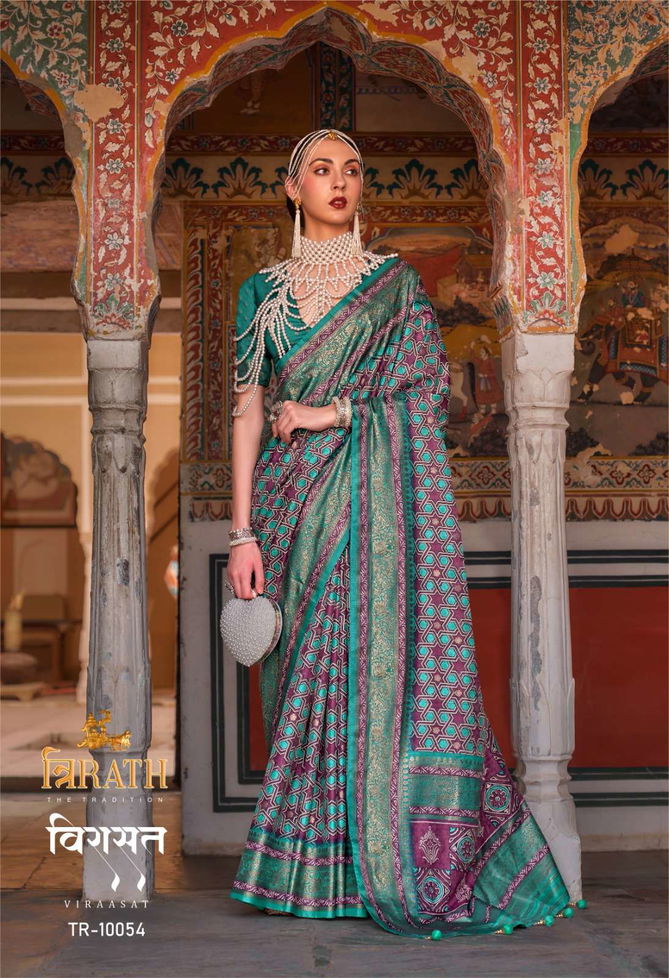 Viraasat 10043 To 10054 By Trirath Casual Wear Sigma Silk Saree Wholesale Online