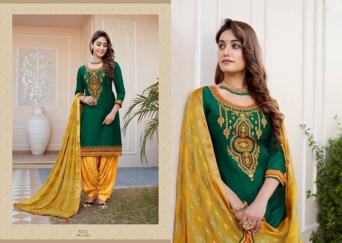 Kessi Shangar By Patiala House 19 Designer Jam Silk With Embroidery Work Top With Bottom And pallu Less Work Dupatta Dress Material Collection
