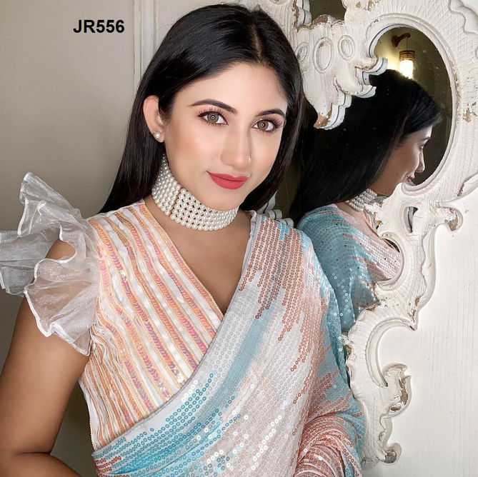 JR 556 Designer Soft Georgette Party Wear Saree Suppliers In India
