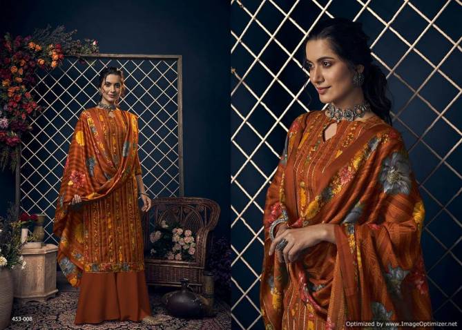Belliza Kashmiriya Latest Designer Pure Pashmina Digital Print with Exclusive Sleek Kasab Gota Work Dress Material Collection 
