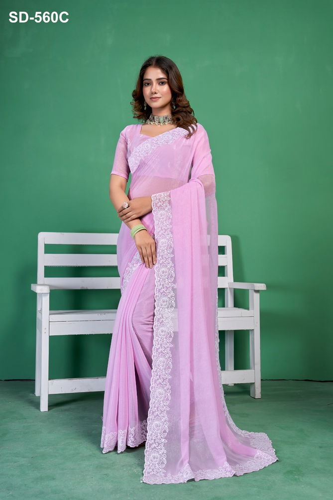 560 A To D By Suma Designer Simmer Saree Wholesale Clothing Distributors In India