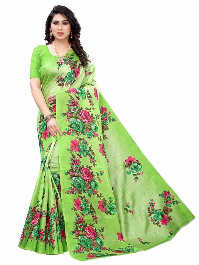 Pf 300 Designer Casual Wear Art Silk Printed Saree Collection
