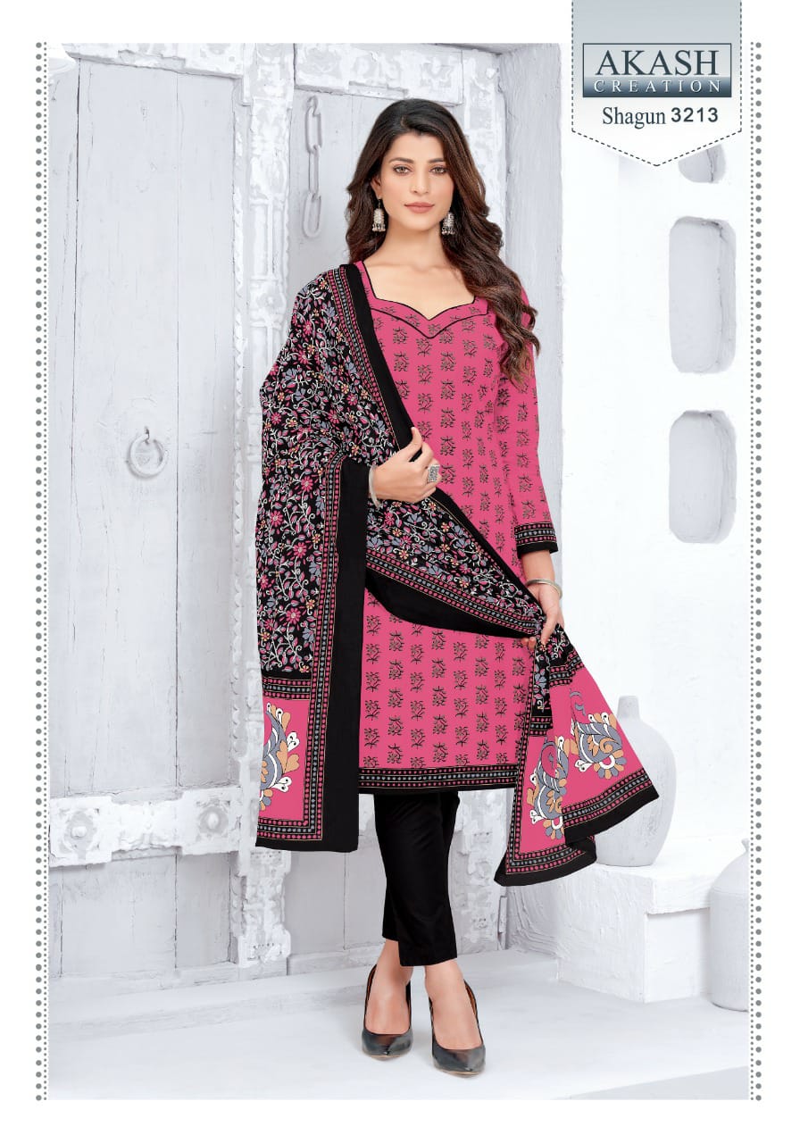 Akash Shagun 32 Casual Daily Wear Cotton New Designer Dress Material Collection