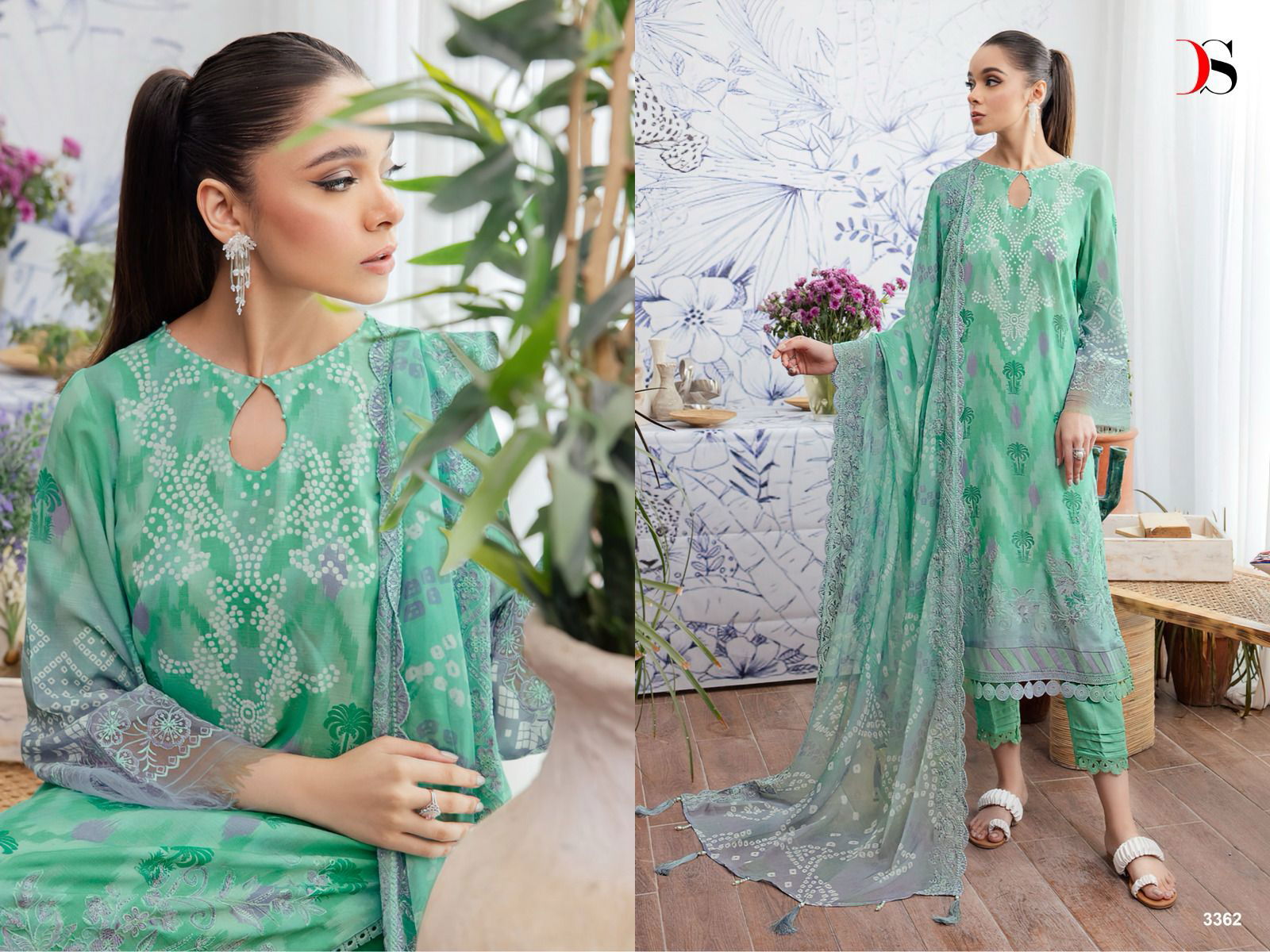 Deepsy Nureh Gardenia 24 Cotton Embroidery Pakistani Salwar Suit Catalog