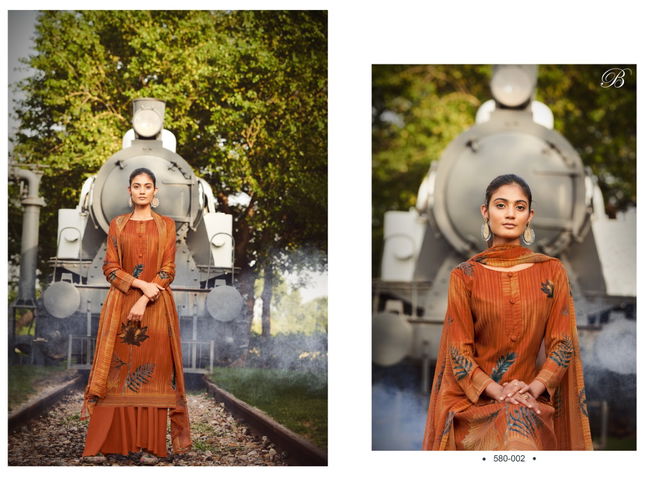 Ruhani By Belliza Woollen Winter Wear Pashmina Dress Material Wholesale Online