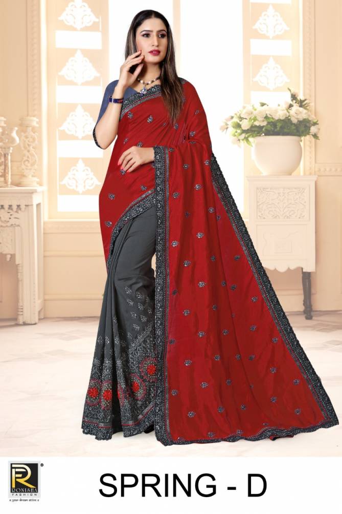 Ronisha Spring Art Silk Fancy Festive Wear Designer Saree Collection