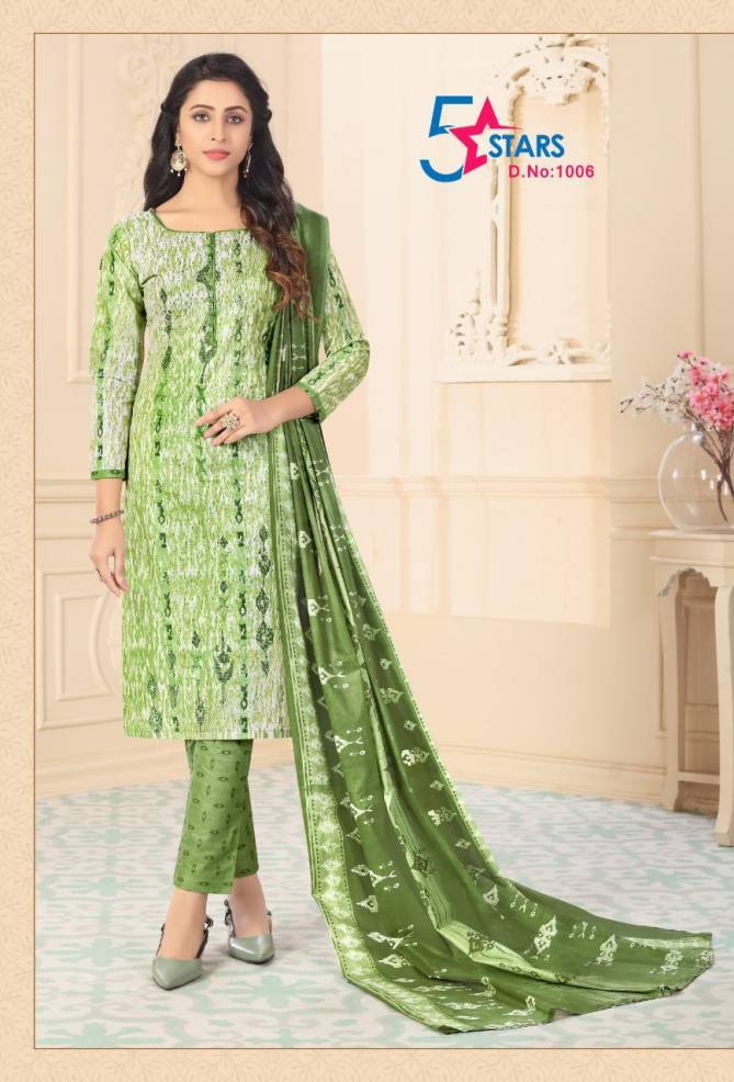 K Cotton Fabs 5 star Exclusive Printed  Casual Wear Cotton Dress Material Collection

