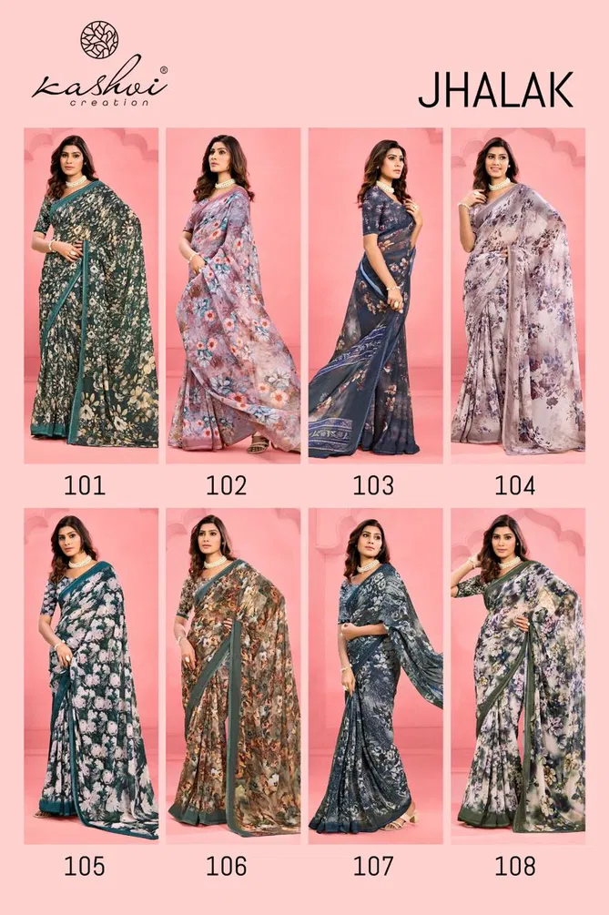 Jhalak By Kashvi Weightless Printed Wholesale Sarees Wholesale In India