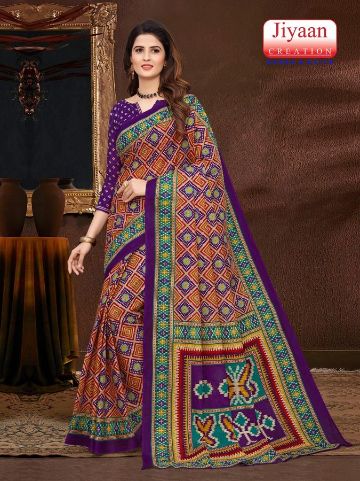 Jiyaan Priyanshi  Cotton Printed Designer Casual Daily Wear Saree Collection