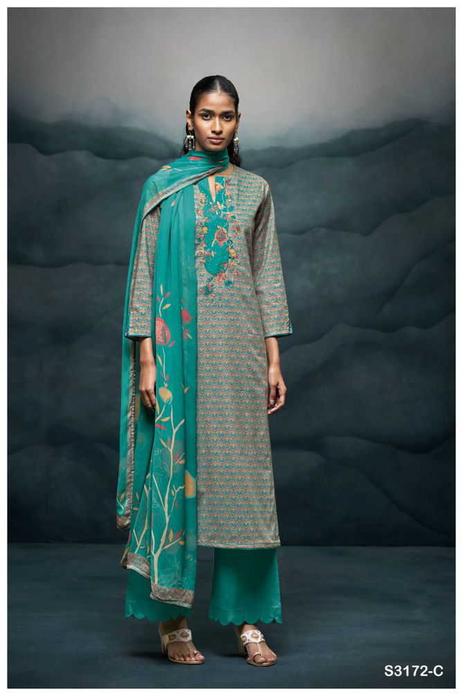 Hadian 3172 By Ganga Cotton Printed Dress Material Orders In India