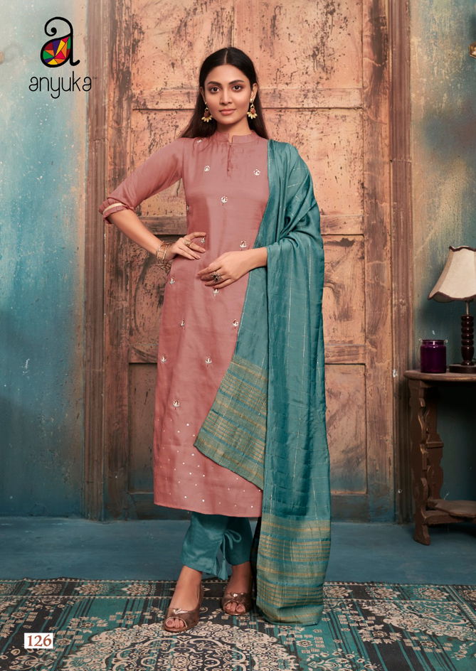 Anyuka Anika Latest Designer Casual Wear Festive Wear Ready Made Kurti With Pant Style Bottom Collection