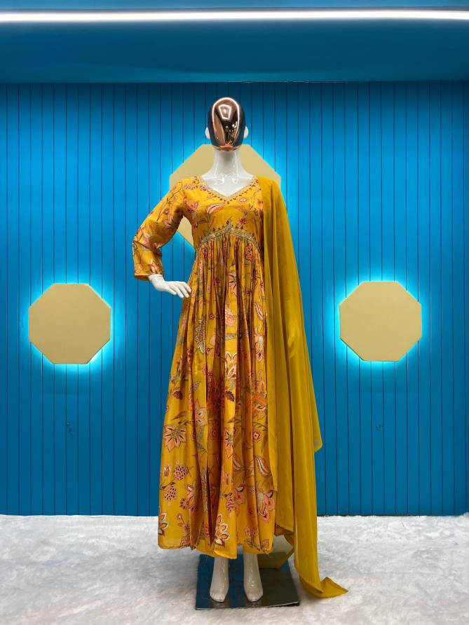 LG 1838 Alia Cut Designer Chinon Readymade Suits Wholesale Suppliers In Mumbai