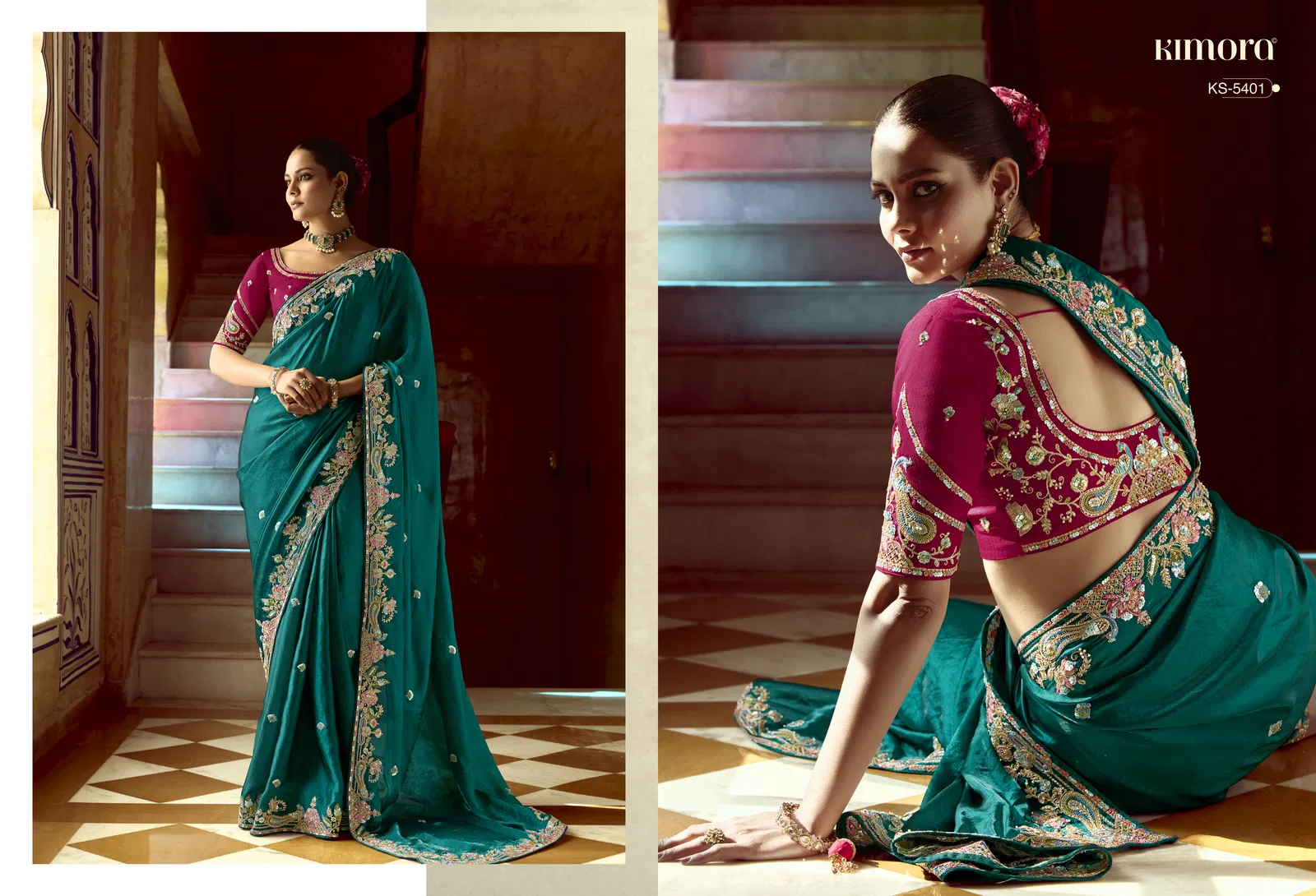 Pankhudi By Kimora Fancy Fabric Designer Saree Wholesalers In Delhi