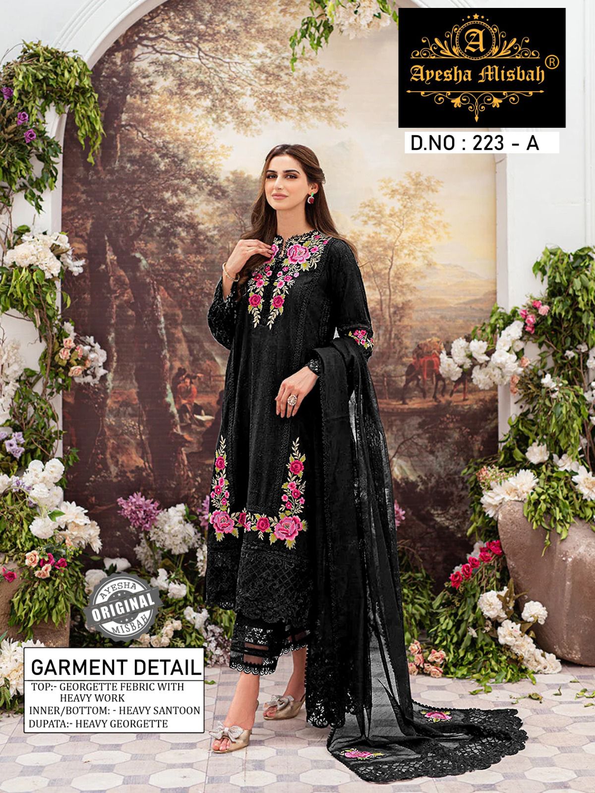 Ayesha Misbah By AM 223 Georgette Pakistani Suits Catalog