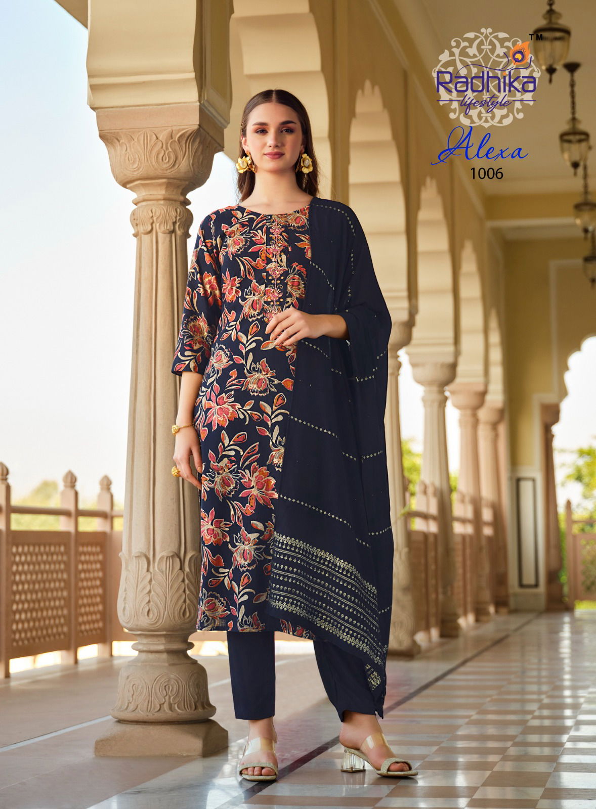 Alexa Vol 1 By Radhika Vertican Silk Kurti With Bottom Dupatta Orders In India