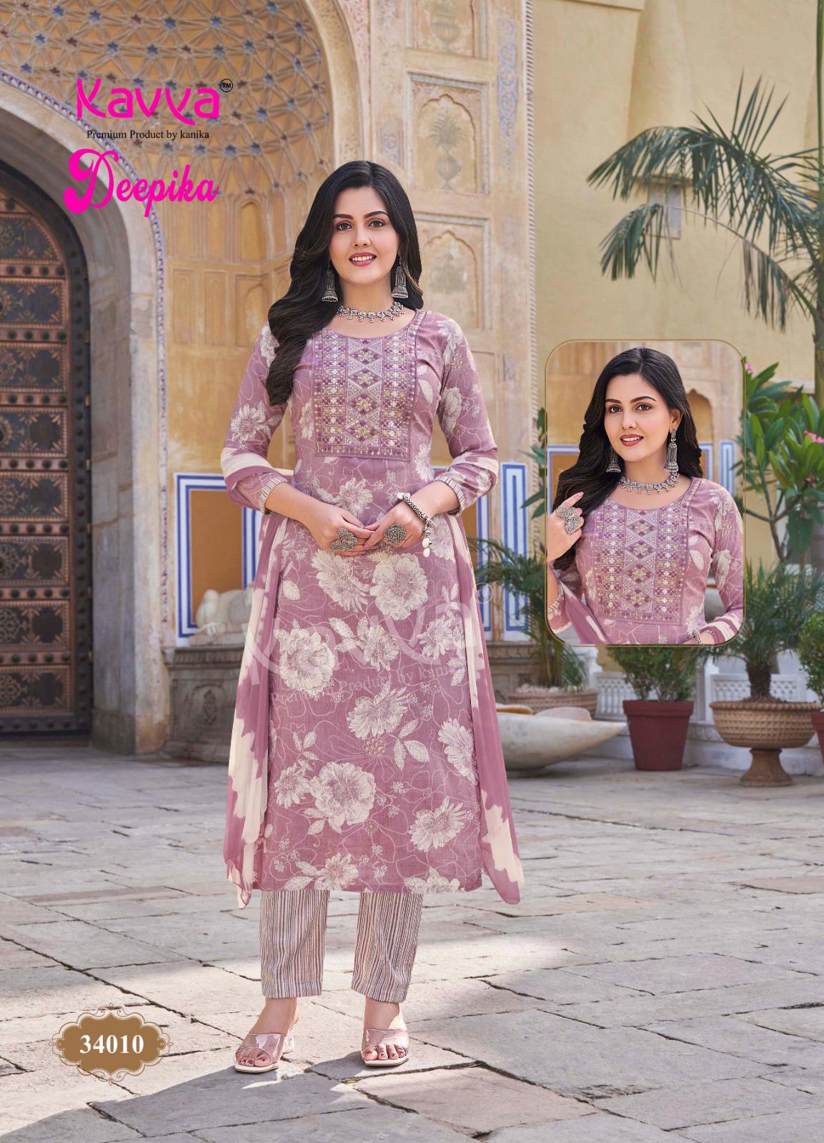 Deepika Vol 34 By Kavya Straight Kurti With Bottom Dupatta Wholesale Online